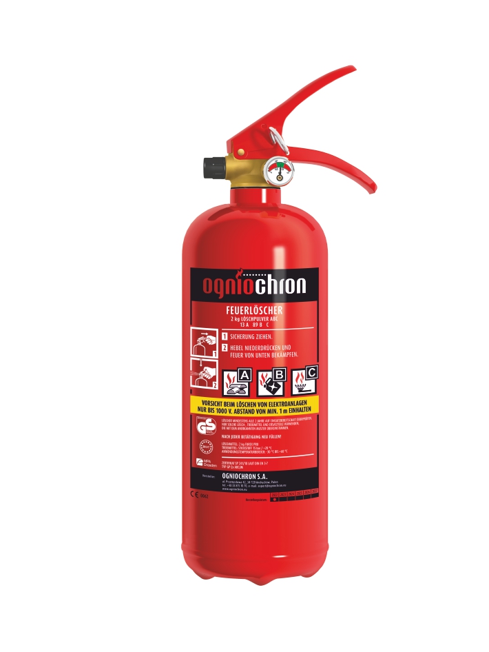 Pulver-Feuerlöscher 2 kg - GP-2x ABC/M