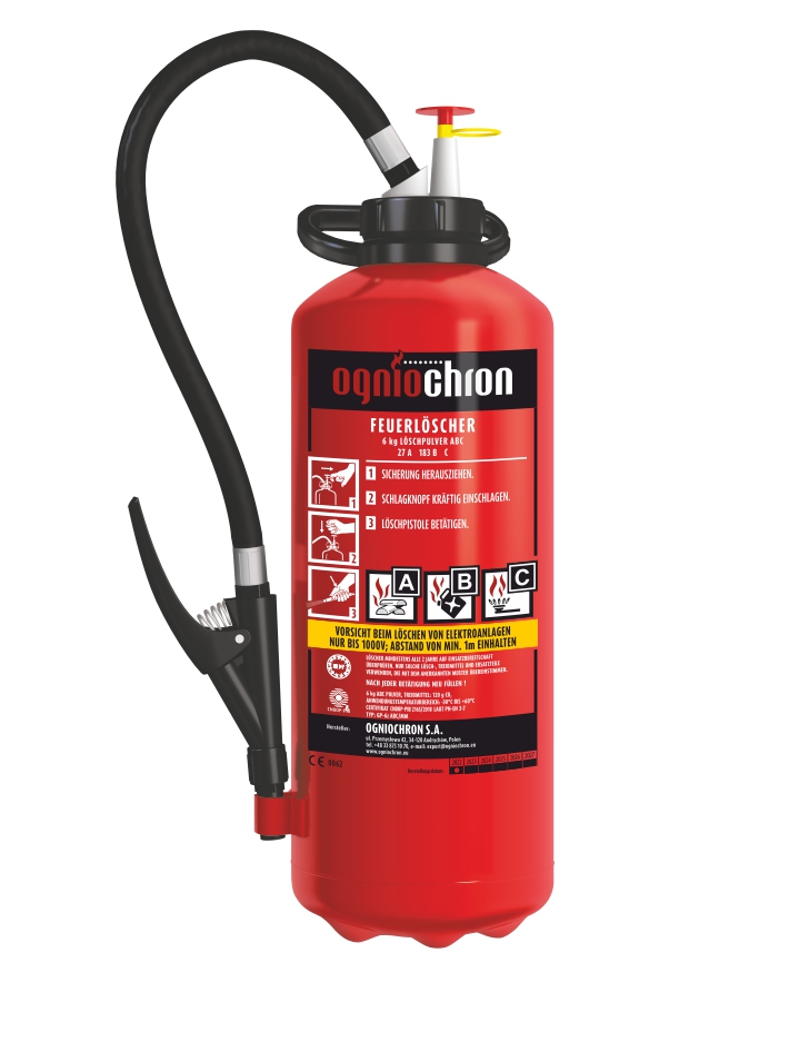 Pulver-Feuerlöscher 6 kg - GP-6z ABC/MM - OGNIOCHRON S.A.