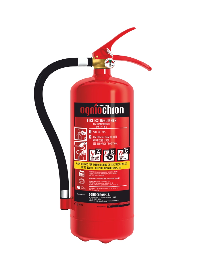 Powder fire extinguisher 4 kg - GP-4x ABC/MP