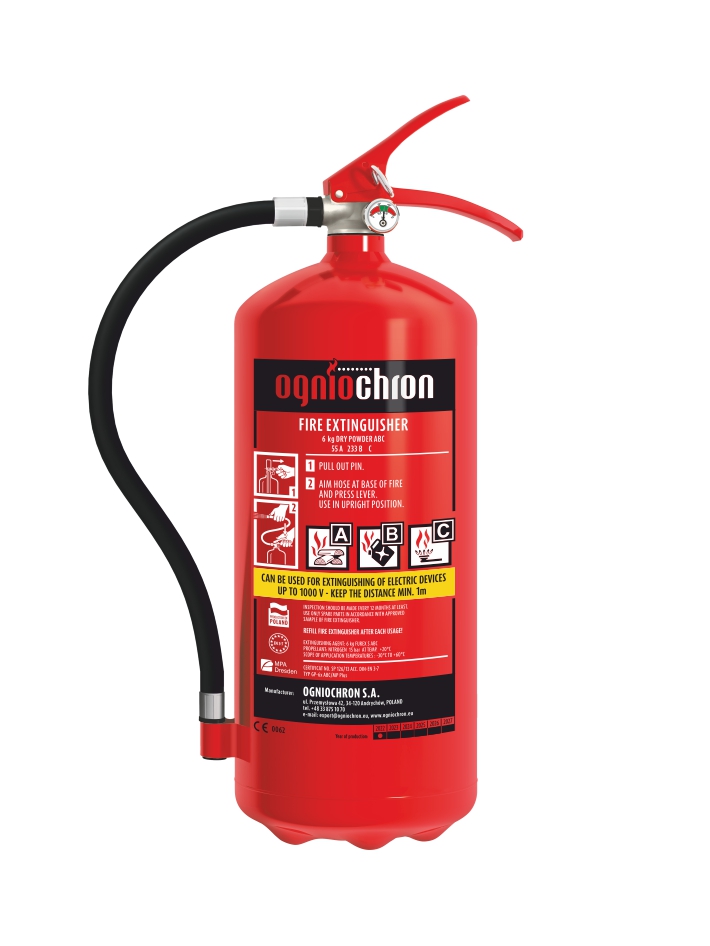 Powder fire extinguisher 6 kg - GP-6x ABC/MP Plus