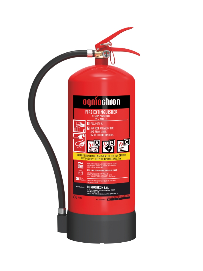 Powder fire extinguisher 9 kg - GP-9x ABC/MP