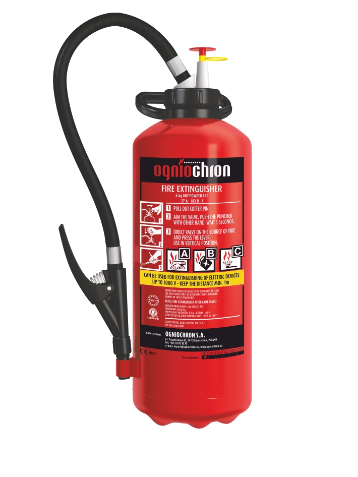 Powder fire extinguisher 6 kg - GP-6z ABC/MM